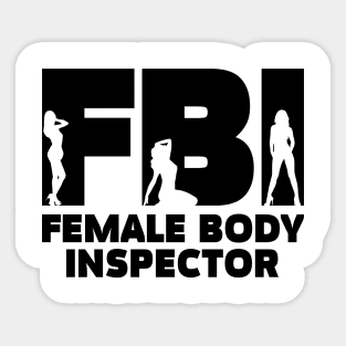 Female Body Inspector Sticker